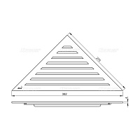 Alcaplast Водоотводящий желоб, 27 см, цвет: хром ARZ1