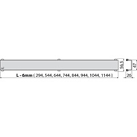 Alcaplast Design Решетка для водоотводящего желоба, нержавеющая сталь, цвет: матовый хром DESIGN-105 DESIGN-1050MN