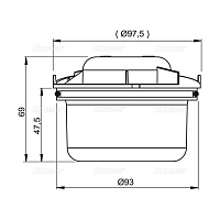 Alcaplast APV Гидрозатвор мокрый, цвет: серый APV0010