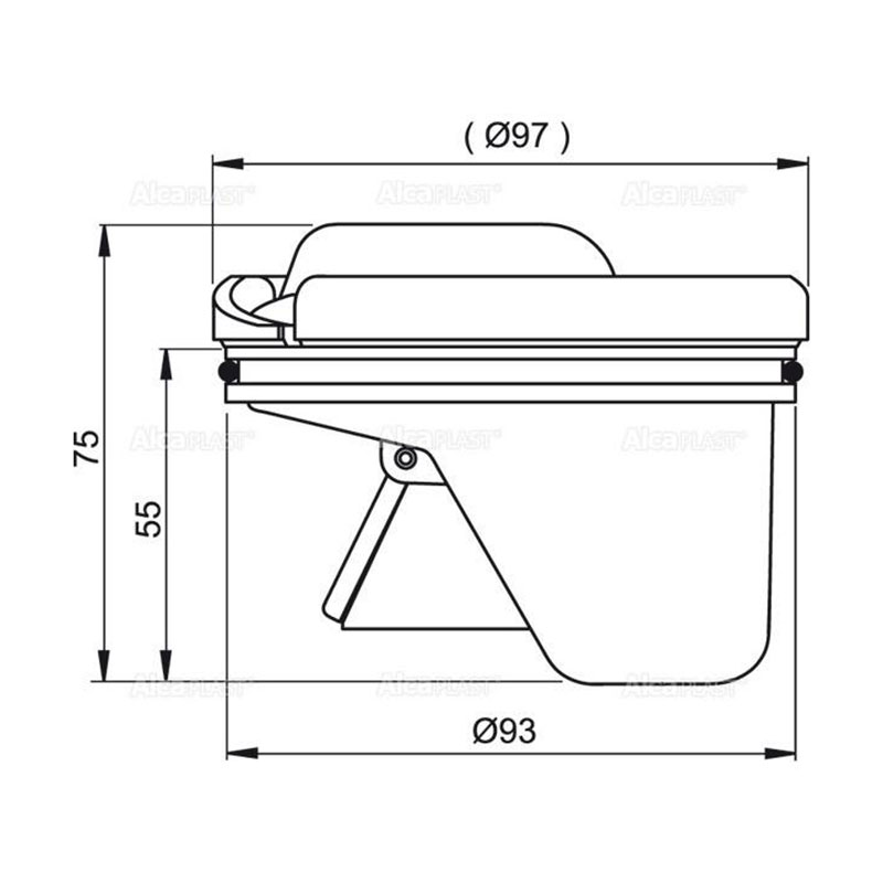 Alcaplast APV Гидрозатвор комбинированный smart, цвет: серый APV0020