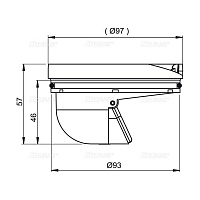 Alcaplast APV Гидрозатвор сухой для APV26C, цвет: серый APV0060