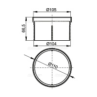 Alcaplast APV Насадка горловины Ø10,5, цвет: серый APV0800