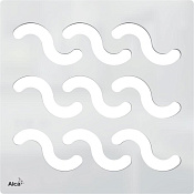 Alcaplast MPV Дизайновая решетка 10,2x10,2x0,5, латунь, цвет: хром MPV002