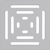 Alcaplast MPV Решетка для cливных трапов 10,2x10,2 см, нержавеющая сталь, цвет: хром MPV012