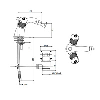 Bongio Impero Смеситель для биде на 1 отверстие, цвет: хром 06522CR00