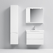 Am.Pm Like Зеркальный шкаф с подсветкой 80х15х78h см, 2 полки, розетка, левый, цвет: белый глянец M80MPL0801WG