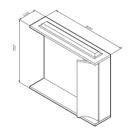 Am.Pm Like Зеркальный шкаф с подсветкой 80х15х78h см, 2 полки, розетка, правый, цвет: белый глянец M80MPR0801WG