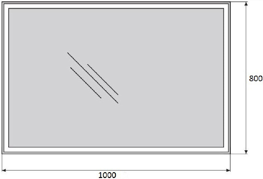 BelBagno Зеркало 100х3хh80 см. SPC-GRT-1000-800-LED-BTN