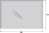 BelBagno Зеркало 60х3хh50 см. SPC-GRT-500-600-LED-TCH