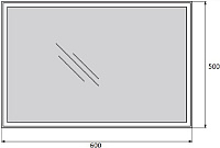 BelBagno Зеркало 60х3хh50 см. SPC-GRT-500-600-LED-BTN