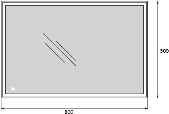 BelBagno Зеркало 80х3хh50 см. SPC-GRT-500-800-LED-TCH