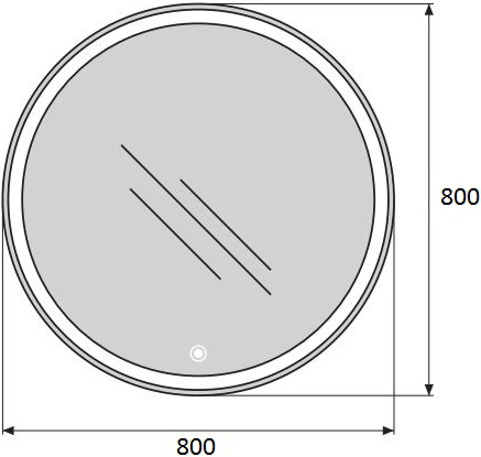 BelBagno Зеркало круглое 80х3хh80 см. SPC-RNG-800-LED-TCH