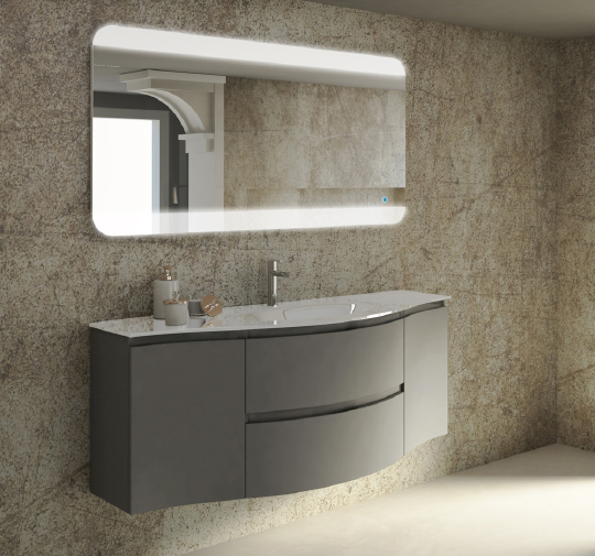 Cezares Зеркало подвесное с подсветкой 136x70h см, с сенсорным выключателем 45006