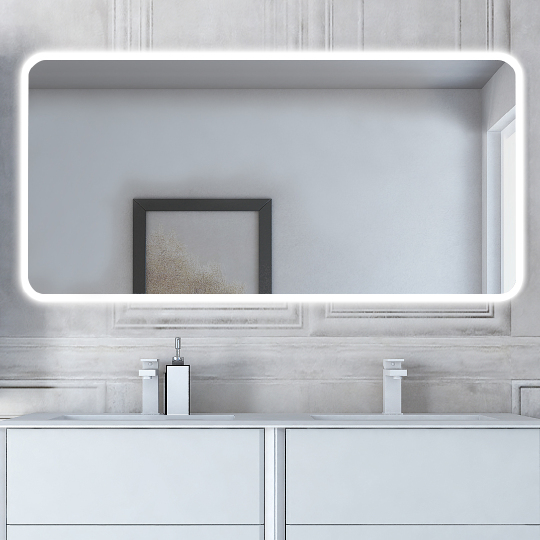 Cezares Зеркало подвесное с подсветкой 141x70h см, с антизапотеванием 44994