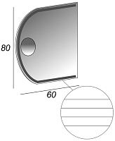 Cezares Зеркало подвесное с подсветкой 60x80h см, с увеличительным зеркалом 45029