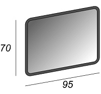 Cezares Зеркало подвесное с подсветкой 95x70h см, с антизапотеванием 44993