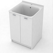 Kerasan Aquadom Тумба для постирочной 60x60x86h см, напольная, с рак. и сиф., цвет: Bianco matt 9165k3*1