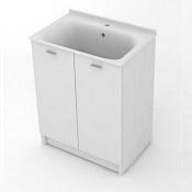 Kerasan Aquadom Тумба для постирочной 75x50x86h см, напольная, с рак. и сиф., цвет: Bianco matt 9164k3*1