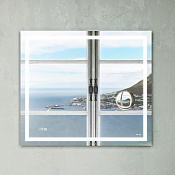 Am.Pm Gem Зеркало 80х70h см, с подсветкой, сенсорный выключатель, 3х кратное увеличение M91AMOX0803WG