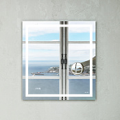 Am.Pm Gem Зеркало 65х70h см, с подсветкой, сенсорный выключатель, 3х кратное увеличение M91AMOX0653WG