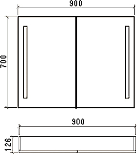 BelBagno Зеркало-шкаф, , 90х12,5хh70,2 см. SPC-2A-DL-BL-900