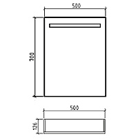 BelBagno Без серии Зеркало-шкаф, , 50х12,6хh70 см. SPC-1A-DL-BL-500