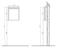 BelBagno Без серии Зеркало-шкаф, , 50х12,6хh70 см. SPC-1A-DL-BL-500