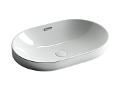 Ceramicanova Element Раковина встра. сверху столешницы 60х40 см, с переливом, цвет: белый глянцевый CN5020