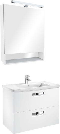 Roca Gap Тумба под раковину, подвесная 70х41,2х60h см, с 2мя выдвижными ящиками, цвет: белый матовый ZRU9302733