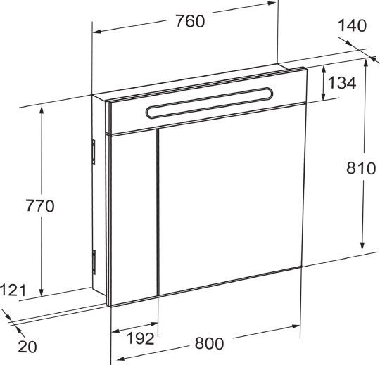 Roca Victoria Nord Зеркальный шкаф 80х81 см, с подсветкой, без выключателя, цвет: белый глянцевый ZRU9000033