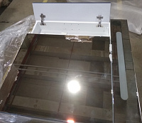 Roca Victoria Nord Зеркальный шкаф 80х81 см, с подсветкой, без выключателя, цвет: белый глянцевый ZRU9000033