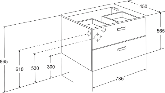 Roca Victoria Nord Тумба под раковину, подвесная 80х45х55h см, с 2мя ящиками, цвет: белый глянцевый ZRU9000032