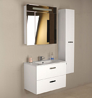 Roca Victoria Nord Тумба под раковину, подвесная 80х45х55h см, с 2мя ящиками, цвет: белый глянцевый ZRU9000032