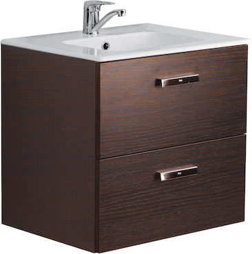 Roca Victoria Nord Тумба под раковину, подвесная 60х45х55h см, с 2мя выдвижными ящиками, цвет: венге ZRU9000027