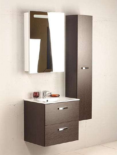 Roca Victoria Nord Тумба под раковину, подвесная 60х45х55h см, с 2мя выдвижными ящиками, цвет: венге ZRU9000027