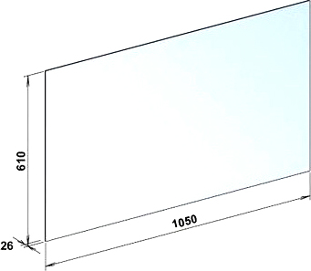Keuco Edition 11 Зеркало подвесное 105x2,6x61h см, цвет: зеркало 11195 002000