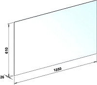 Keuco Edition 11 Зеркало подвесное 105x2,6x61h см, цвет: зеркало 11195 002000