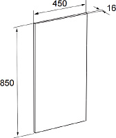 Roca Gap Зеркало 45х85 см, со светильником, без выключателя ZRU9000090