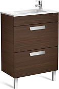 Roca Debba Тумба под раковину напольная 60х36х86,5h см, с 2мя выдвижными ящиками, ножки, цвет: венге ZRU9302707