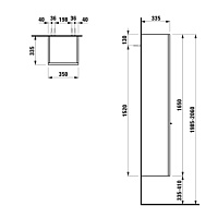 Шкаф-пенал Laufen Palace  R 4.0202.2.075.475.1