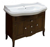 Kerasan Retro Тумба под раковину на 100 см, напольная 100x54x75h см, с 2мя двер., цвет: Colore Noce 734740