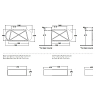 Globo Bob База для консоли OP019BAR 75x24x45h см, цвет: bluette OP021BBL
