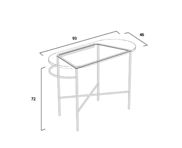 Globo Bob Консоль металлическая напольная с полотенцедержателем, 93x46x72h см, цвет: черный матовый OP019BAR
