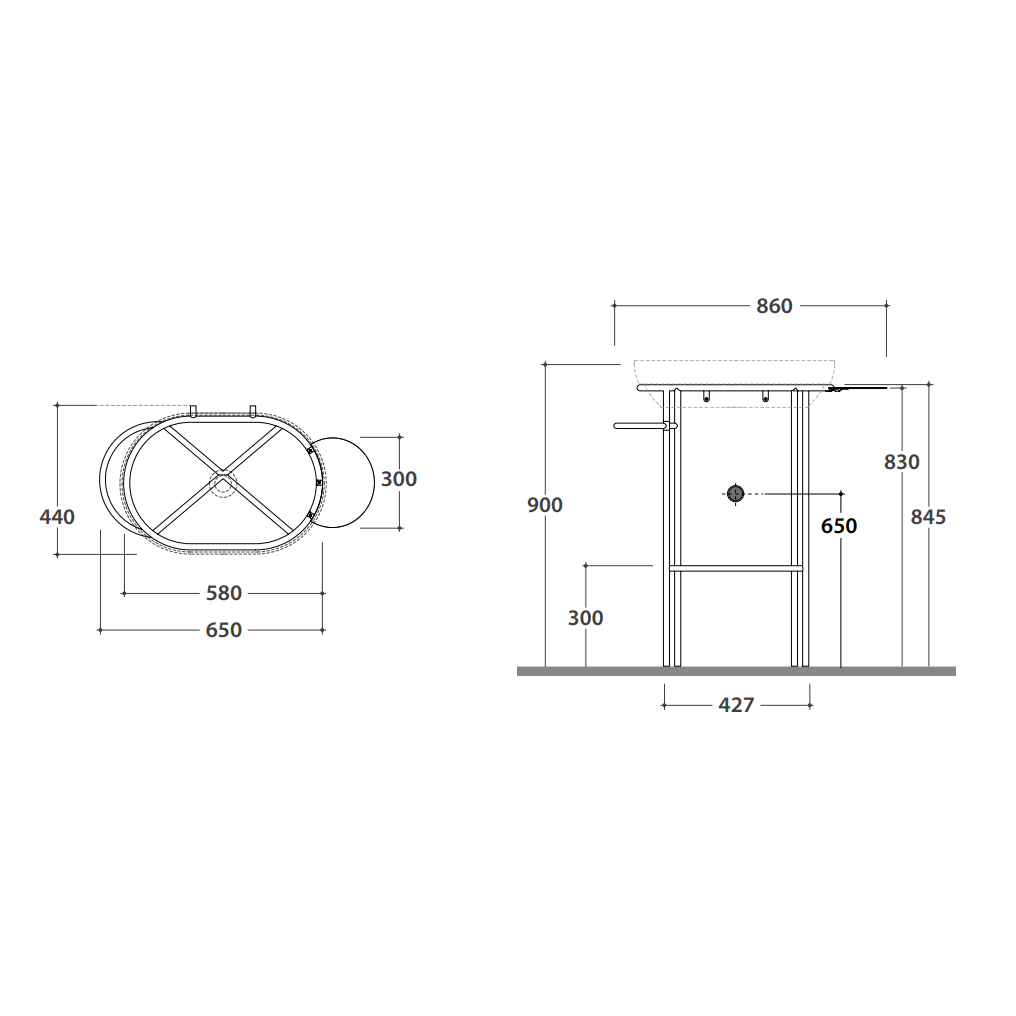 Globo Ring Полка 20x30 см для консоли OP001RAR, цвет: черный матовый OP002RAR