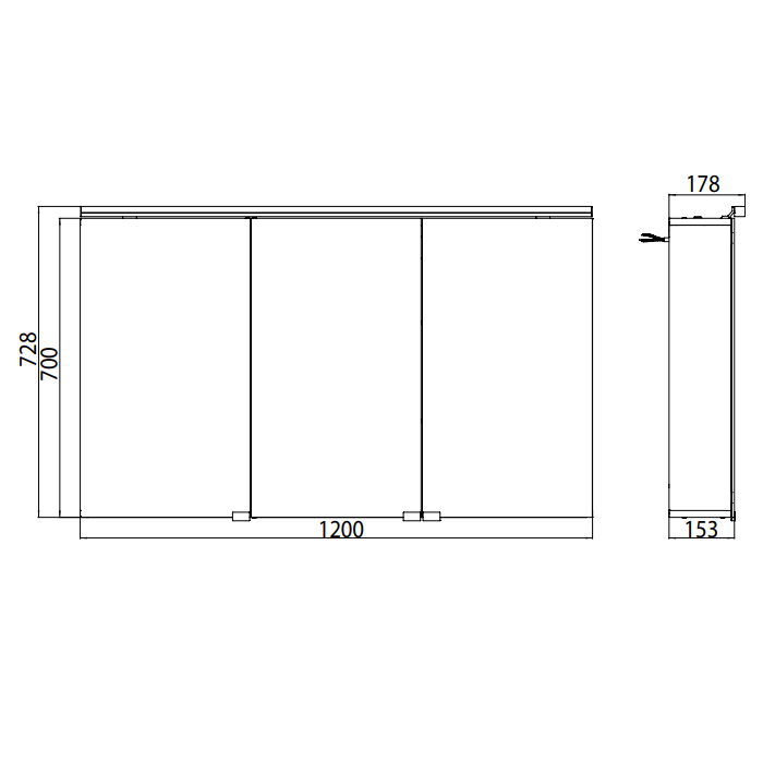 Emco Pure Зеркальный шкаф 120 cм, розетка 9797 050 84