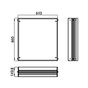 Emco Prestige2 Монтажная рама 61x66 cм, для встраиваемых зеркальных шкафов 989705006 9897 000 06