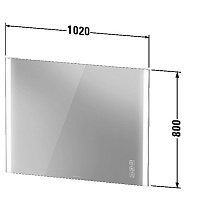 Duravit XViu Зеркало с подсветкой 102x80xh4 cм, цвет champagne matt XV70430B1B1