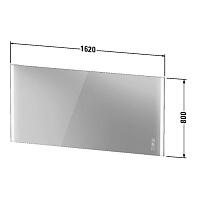 Duravit XViu Зеркало с подсветкой 162x80xh4 cм, цвет champagne matt XV70470B1B1