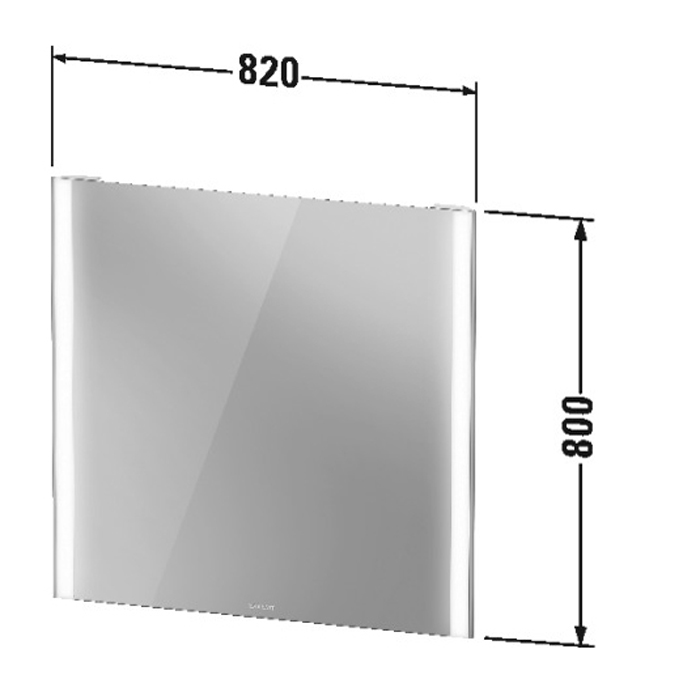 Duravit XViu Зеркало с подсветкой 80x82xh4 cм, цвет шампань матовый XV70320B1B1