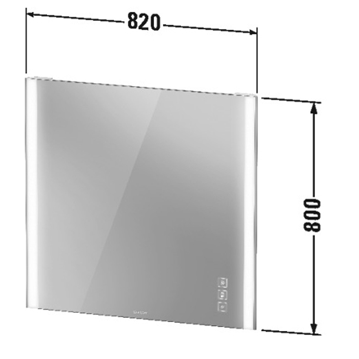 Duravit XViu Зеркало с подсветкой 80x82xh4 cм, цвет шампань матовый XV70420B1B1